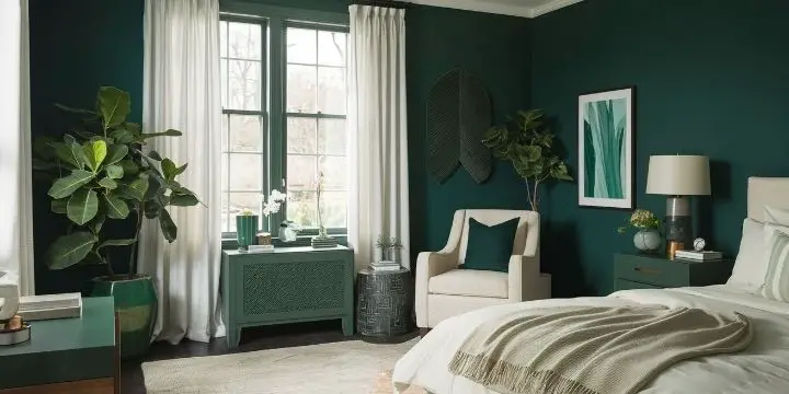 Go Green: 11 Gorgeous Emerald Green Color Combos for Your Bedroom